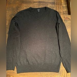 J.Crew Cotton Cashmere Sweater, Slim fit, Heather Charcoal. Size small